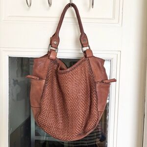 Harbour 2nd Woven Leather Shoulder Bag